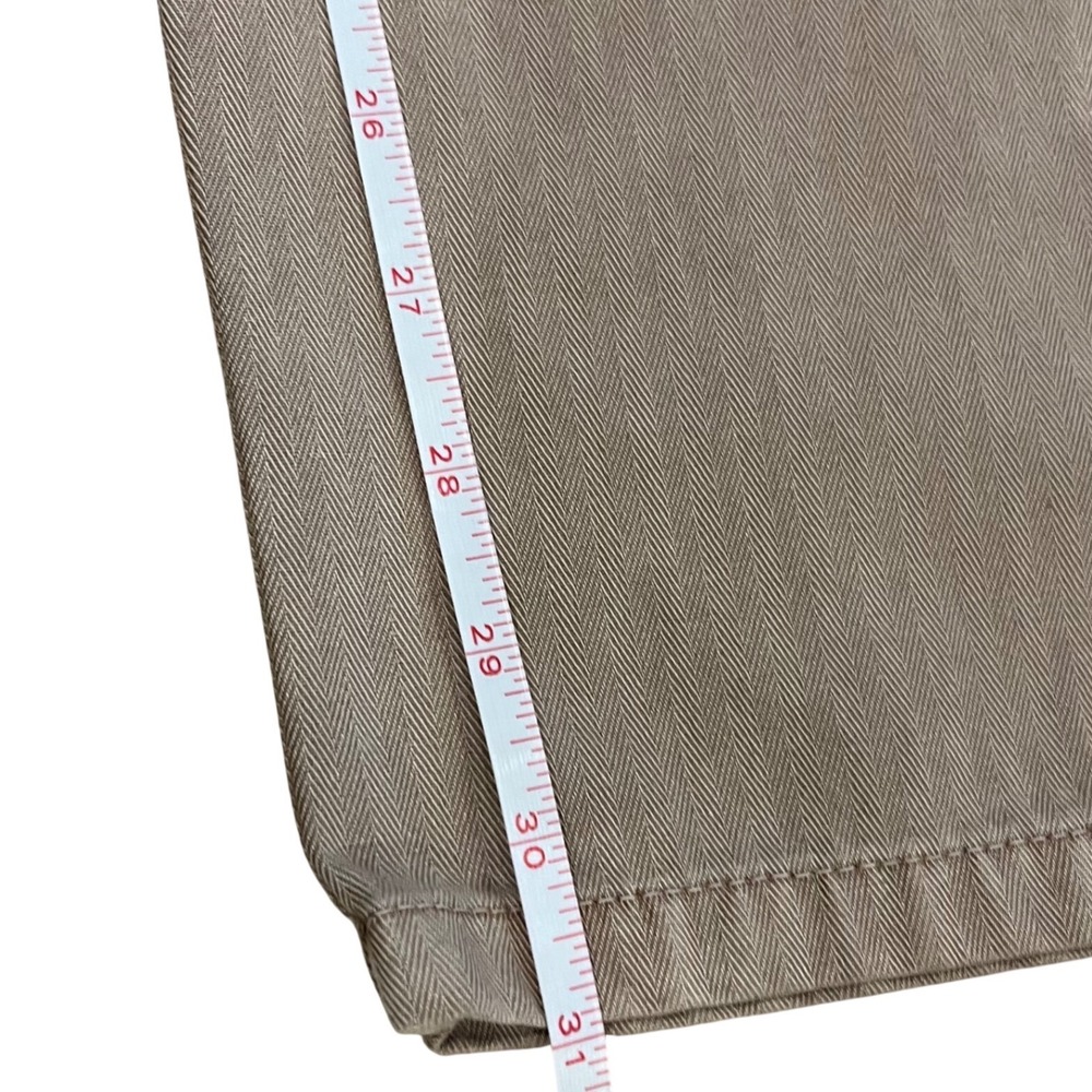 Nike Life Mens Herringbone Chino Pants Khaki Brown Loose Fit Straight Leg 38 NEW - Picture 10 of 11